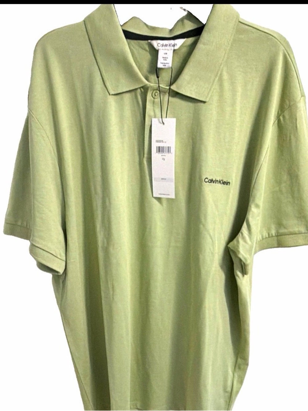 Calvin Klein Light Green Short Sleeve Polo
